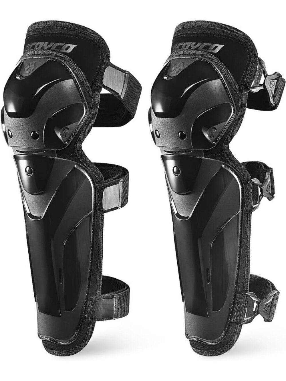 Adjustable Motorcycle Knee and Shin Guards – Protective Motocross Pads for